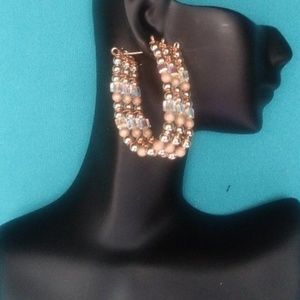 Beaded Earrings, Style #Block Ice 3 - By Alimah